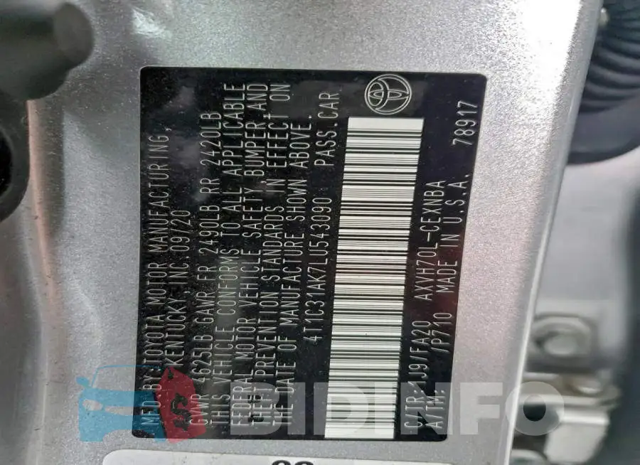 4T1C31AK7LU543090 Photo# 12