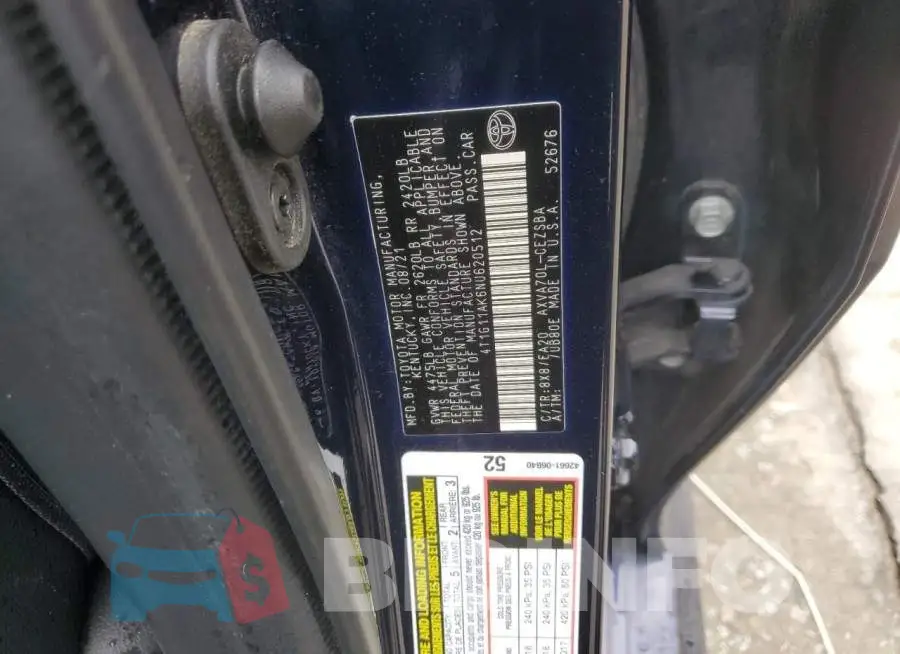 4T1G11AK6NU620512 Photo# 13