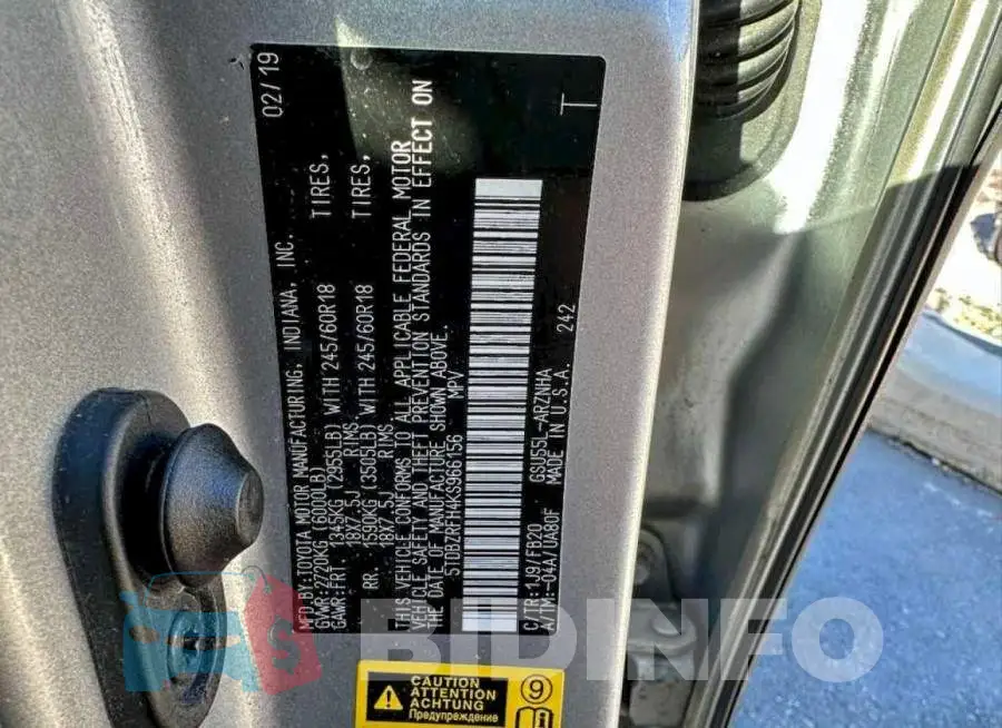 5TDBZRFH4KS966156 Photo# 10