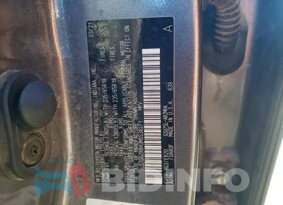 5TDGZRBH3MS538271 Photo# 14