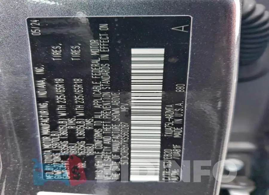 5TDKDRBH7RS560287 Photo# 13