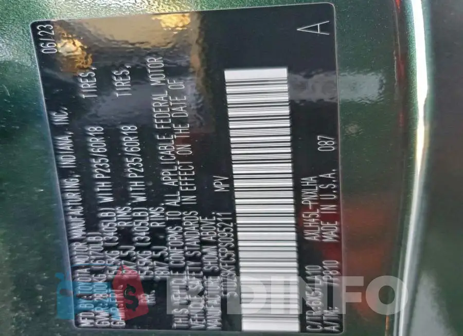 5TDZSKFC5PS095211 Photo# 13