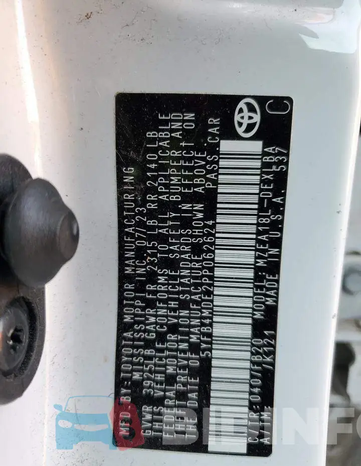 5YFB4MDE2PP062624 Photo# 12