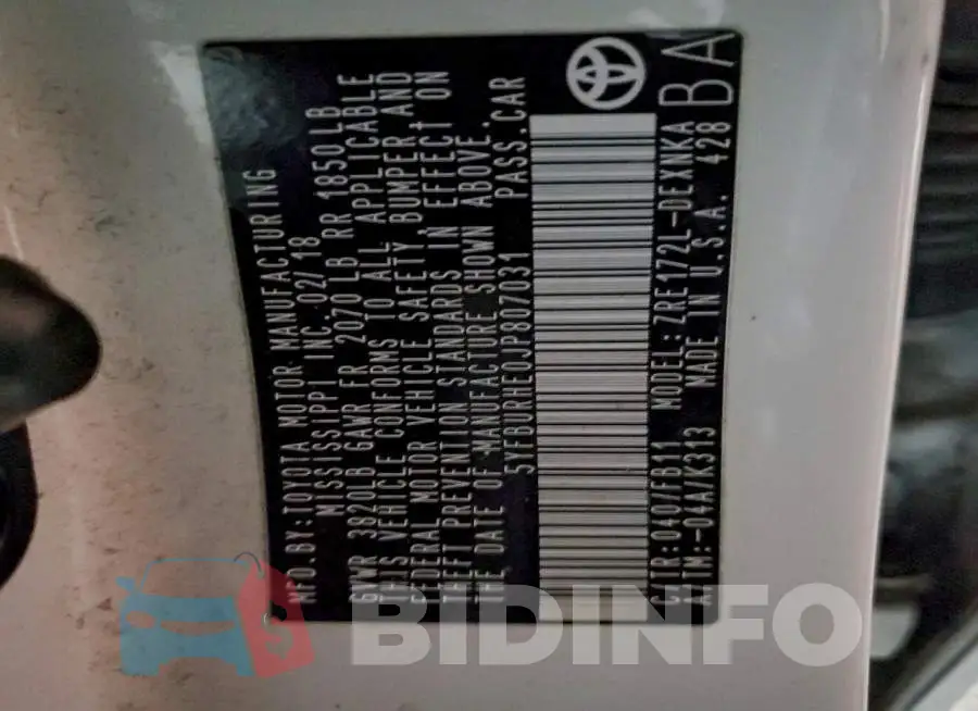 5YFBURHE0JP807031 Photo# 12