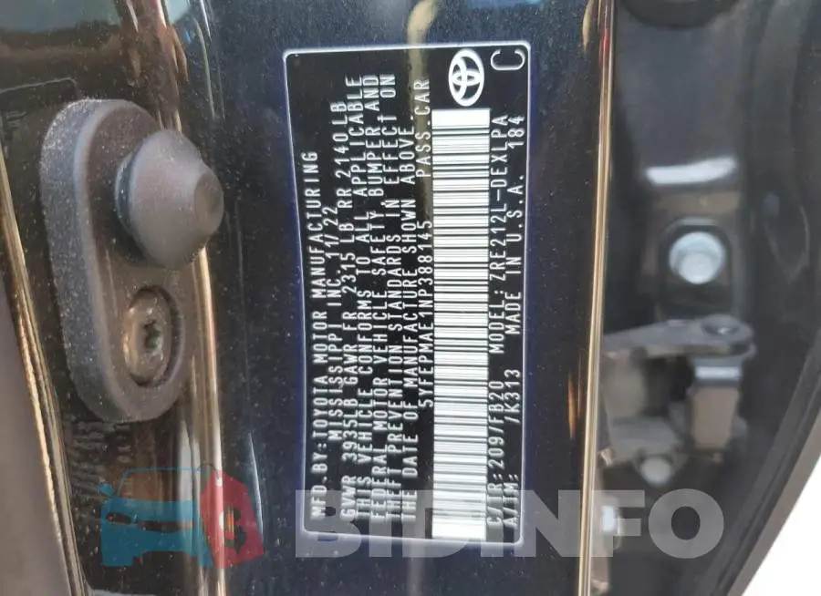 5YFEPMAE1NP388145 Photo# 12