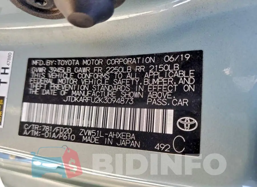 JTDKARFU2K3094873 Photo# 12