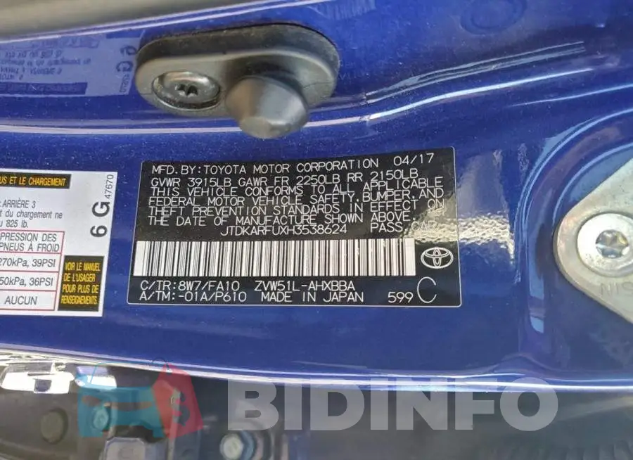 JTDKARFUXH3538624 Photo# 12
