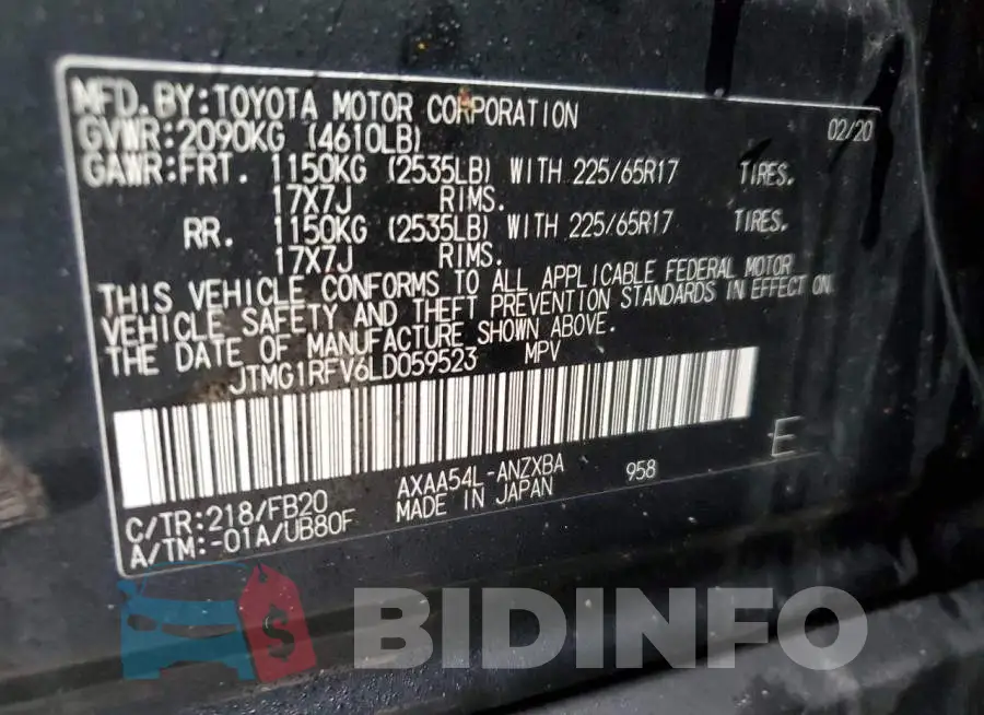 JTMG1RFV6LD059523 Photo# 13