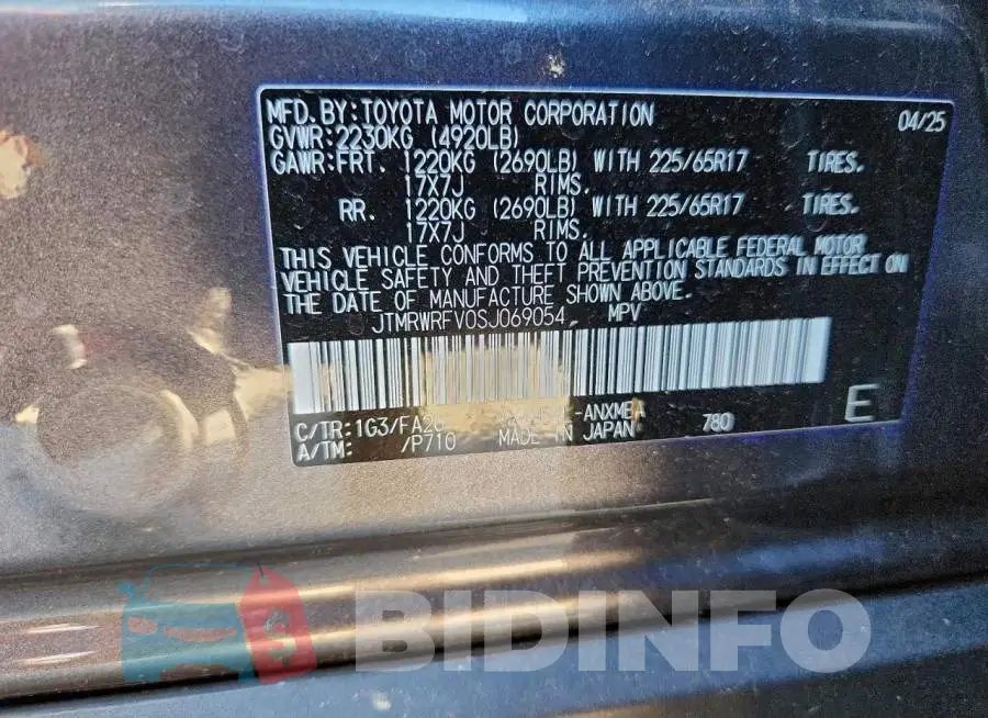 JTMRWRFV0SJ069054 Photo# 14