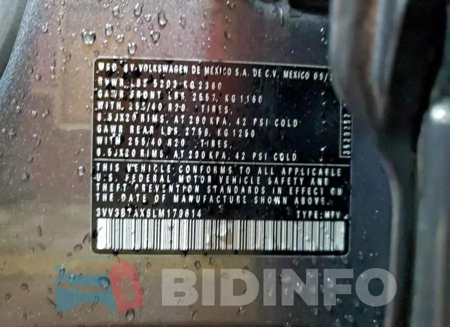 3VV3B7AX8LM179614 Photo# 14