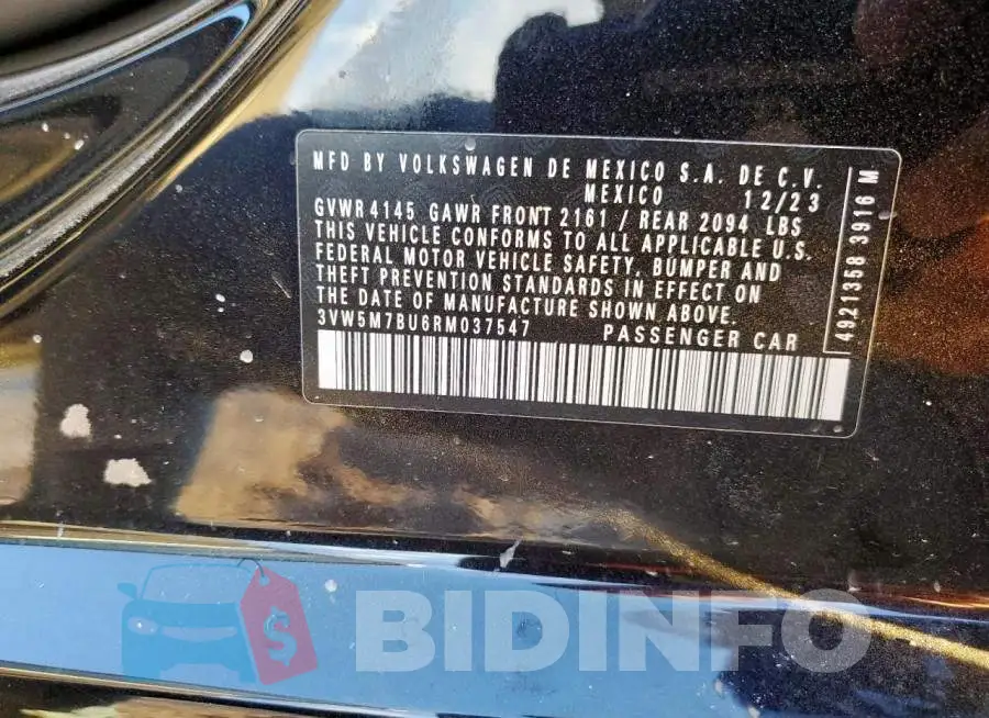 3VW5M7BU6RM037547 Photo# 12