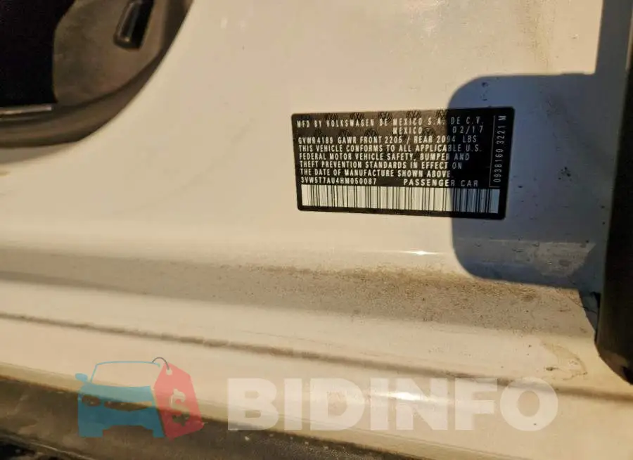 3VW5T7AU4HM050087 Photo# 12