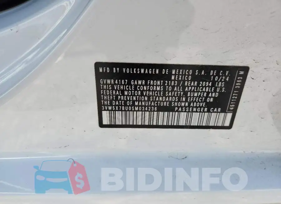 3VW5X7BU0SM034236 Photo# 12
