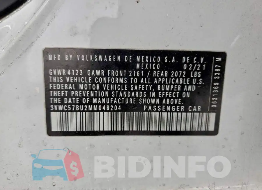 3VWC57BU2MM048204 Photo# 12