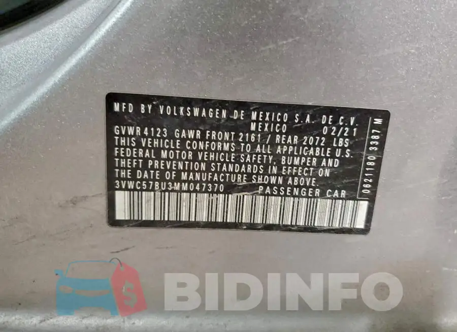 3VWC57BU3MM047370 Photo# 12