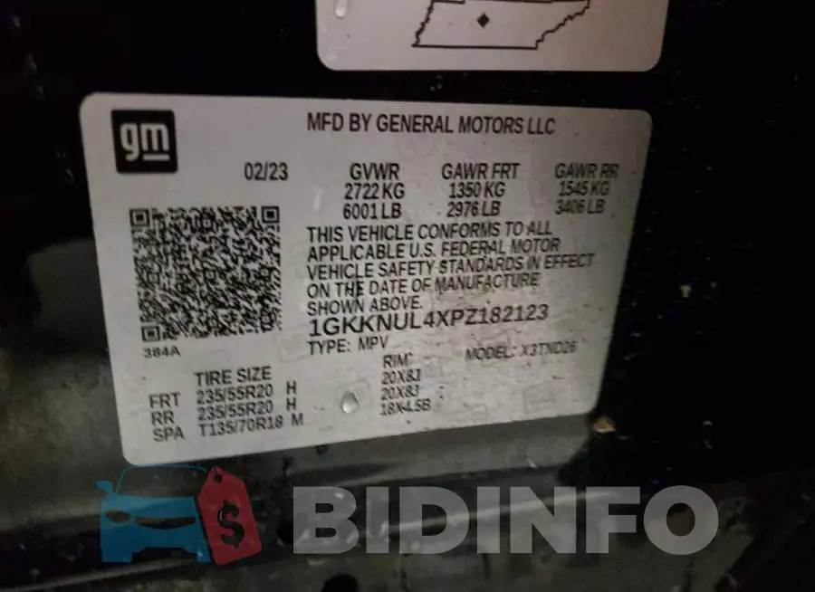 1GKKNUL4XPZ182123 Photo# 13