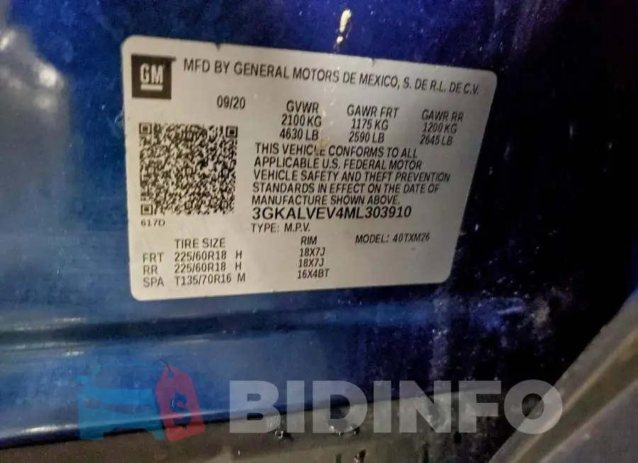 3GKALVEV4ML303910 Photo# 14