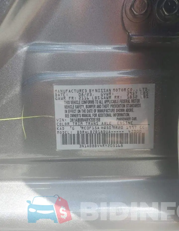 3N1AB8BV4RY205168 Photo# 12