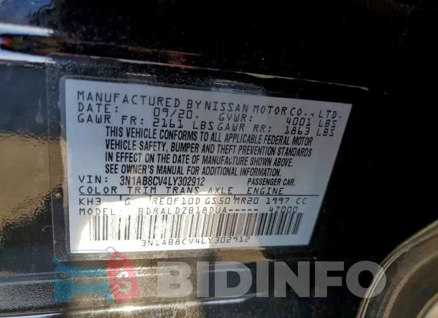 3N1AB8CV4LY302912 Photo# 12