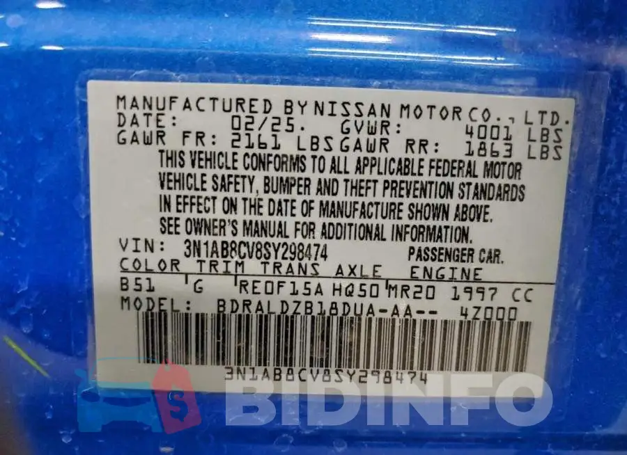 3N1AB8CV8SY298474 Photo# 12