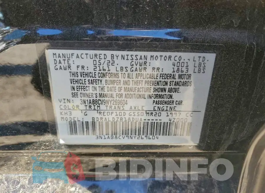 3N1AB8CV9NY269604 Photo# 12