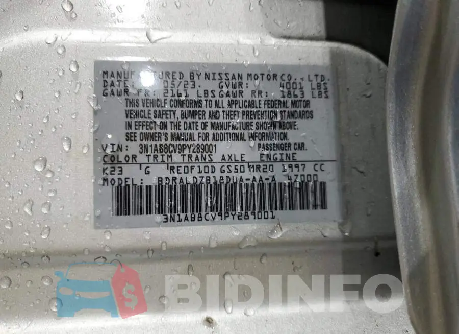 3N1AB8CV9PY289001 Photo# 13