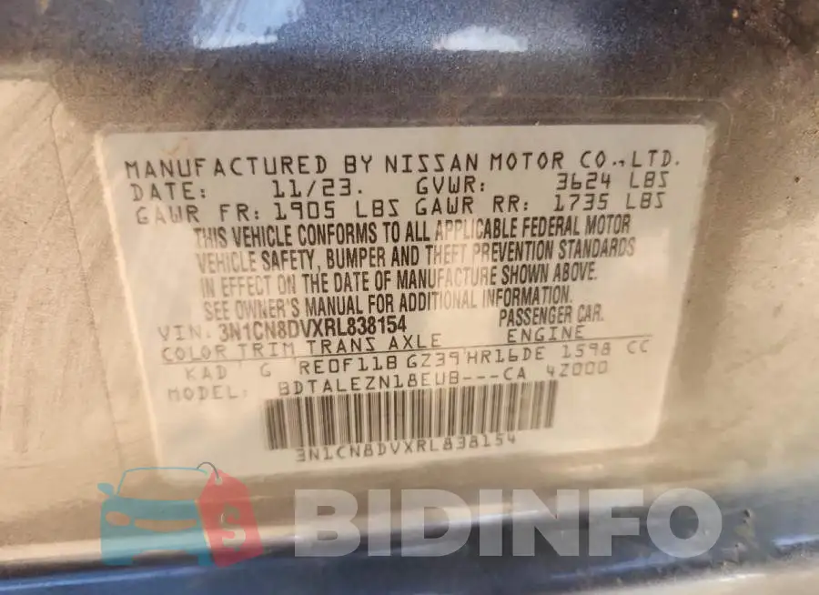 3N1CN8DVXRL838154 Photo# 12