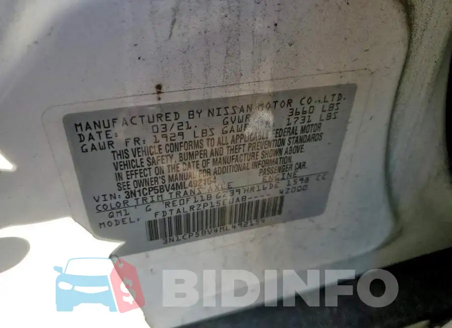 3N1CP5BV4ML492154 Photo# 12
