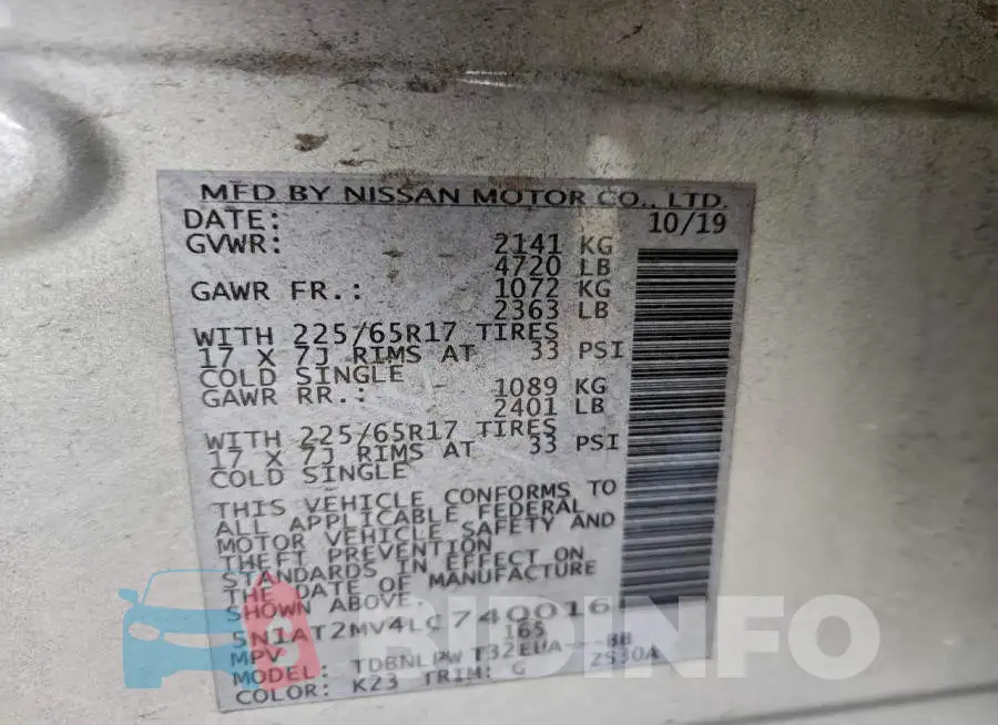 5N1AT2MV4LC740016 Photo# 13