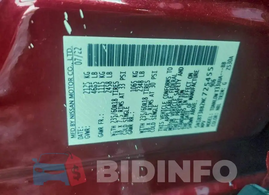 5N1BT3BB2NC725455 Photo# 13
