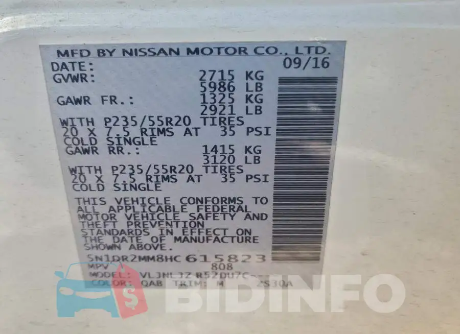 5N1DR2MM8HC615823 Photo# 13