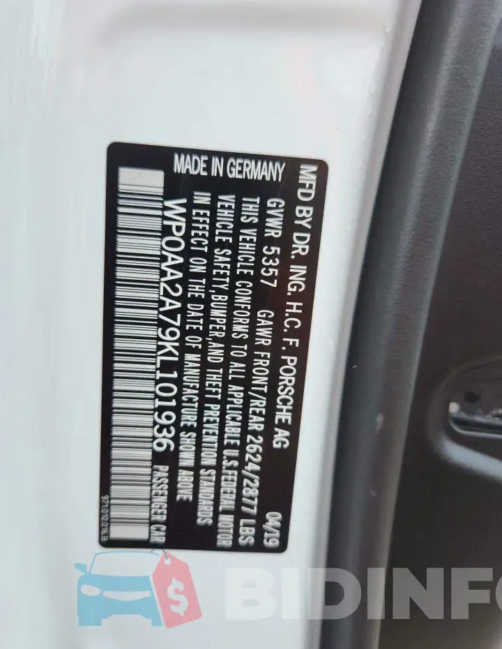 WP0AA2A79KL101936 Photo# 13