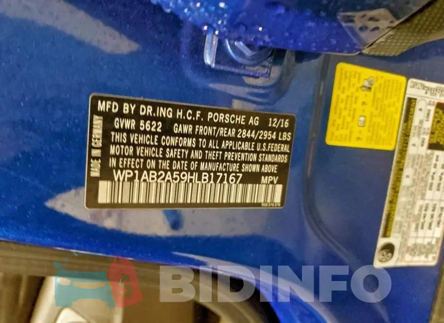 WP1AB2A59HLB17167 Photo# 12