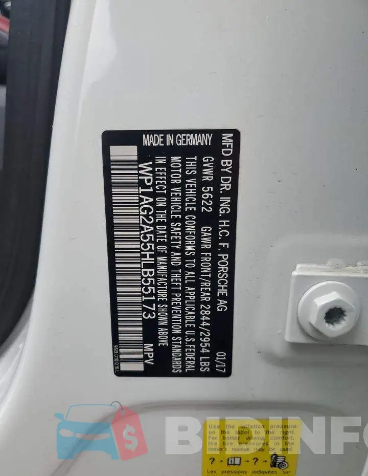 WP1AG2A55HLB55173 Photo# 12