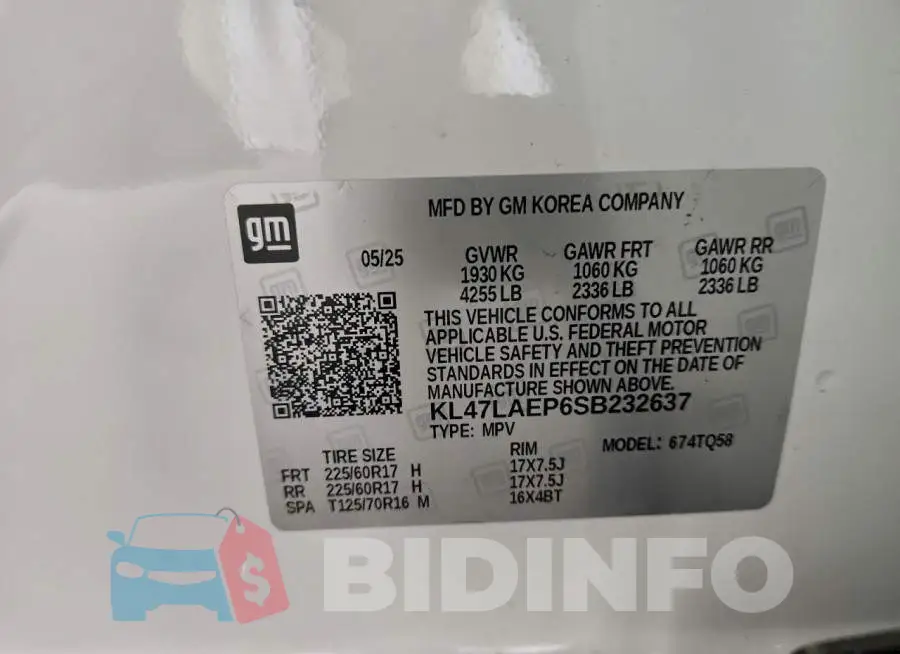 KL47LAEP6SB232637 Photo# 13