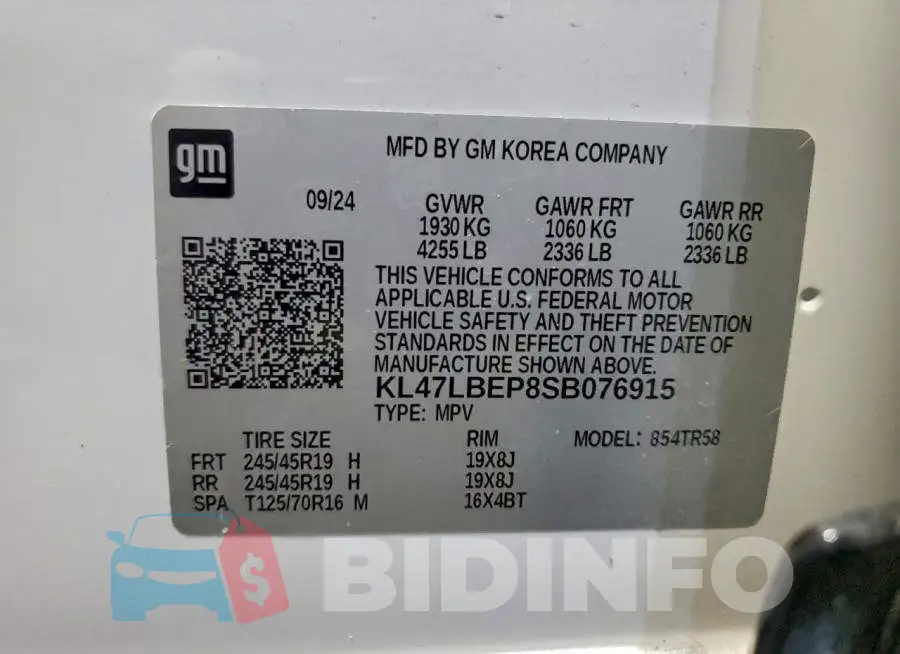 KL47LBEP8SB076915 Photo# 13
