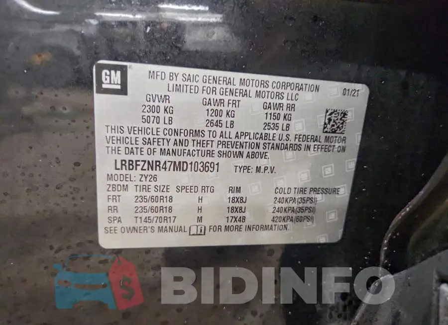 LRBFZNR47MD103691 Photo# 14