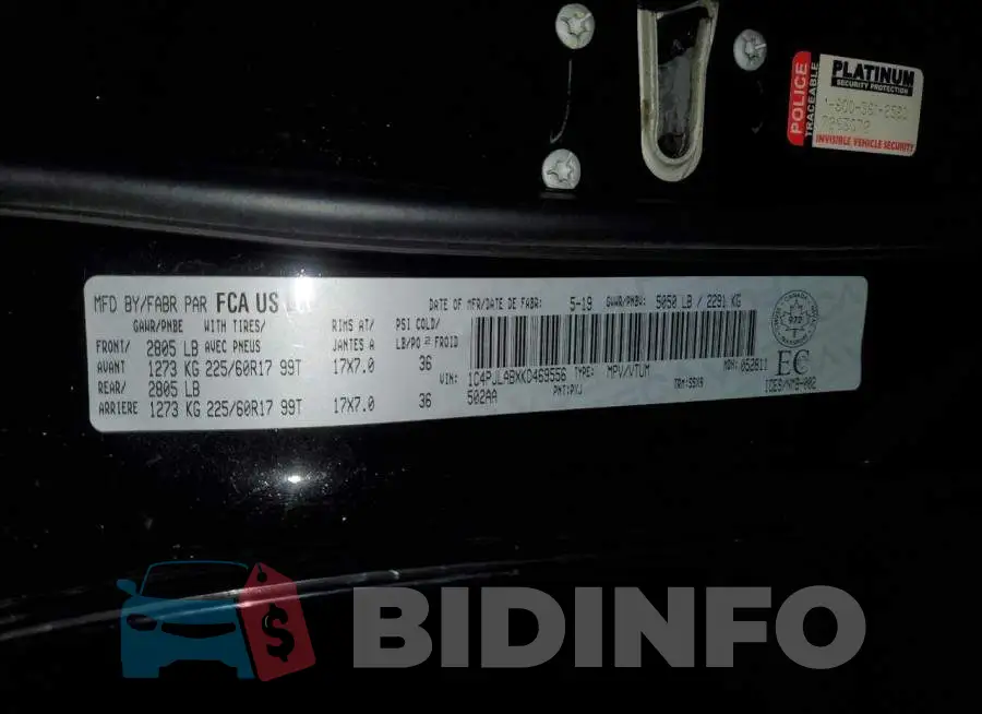 1C4PJLABXKD469556 Photo# 14