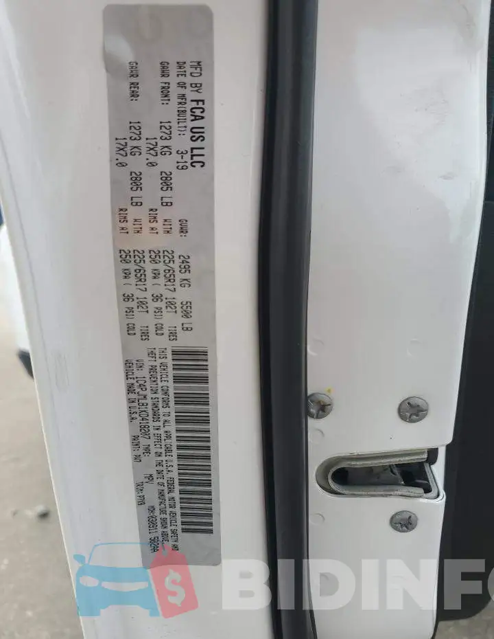 1C4PJMLB1KD418207 Photo# 13