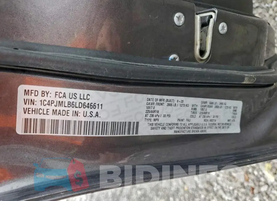 1C4PJMLB6LD646611 Photo# 13