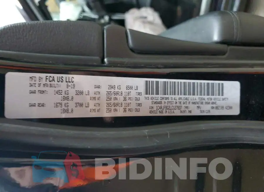 1C4RJFBG2LC127837 Photo# 13