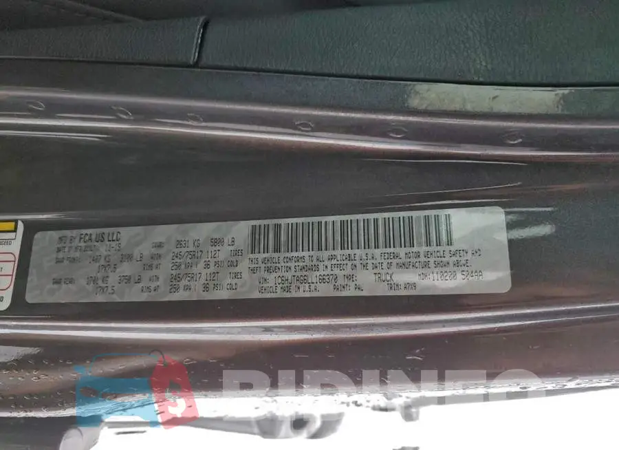 1C6HJTAG6LL166370 Photo# 12