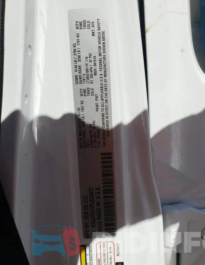 1C6JJTEG7PL575477 Photo# 12