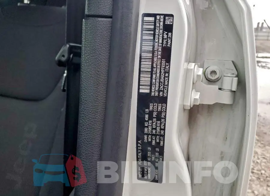 ZACCJBAB2HPF93551 Photo# 12