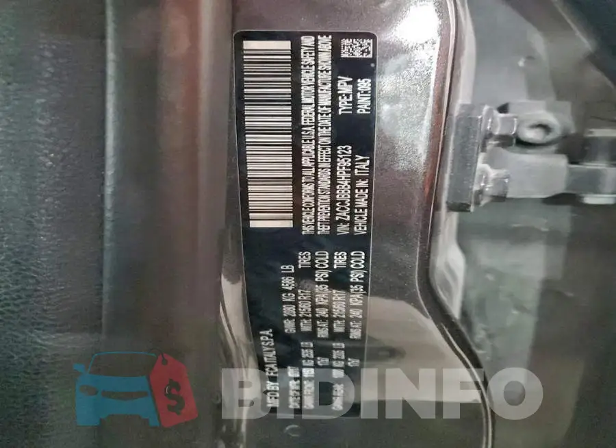 ZACCJBBB4HPF95123 Photo# 13