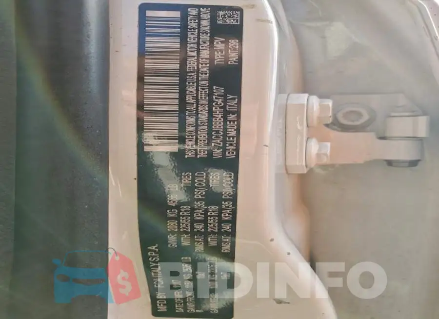 ZACCJBBB4HPG47107 Photo# 14