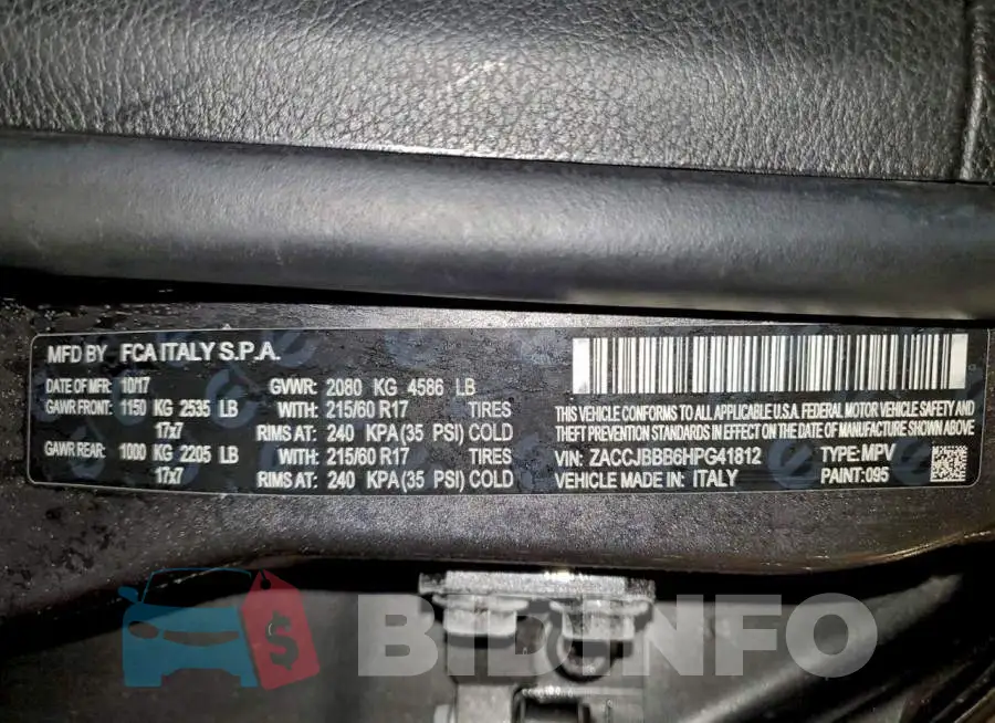 ZACCJBBB6HPG41812 Photo# 13