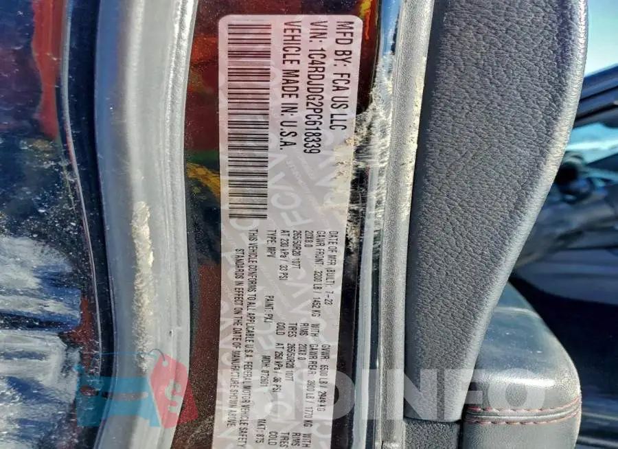 1C4RDJDG2PC618339 Photo# 13