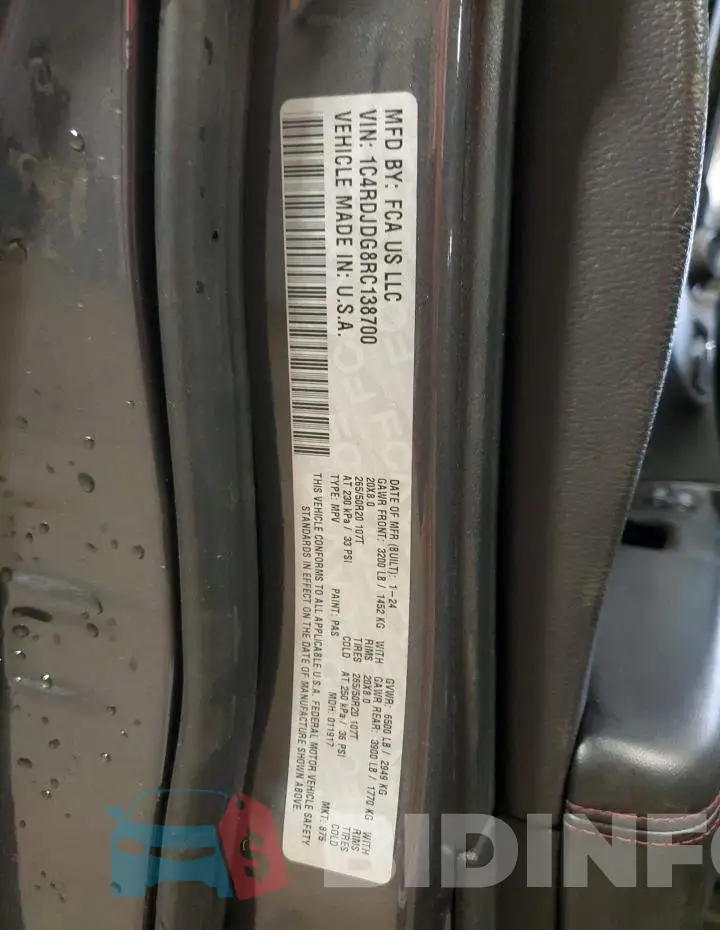 1C4RDJDG8RC138700 Photo# 14