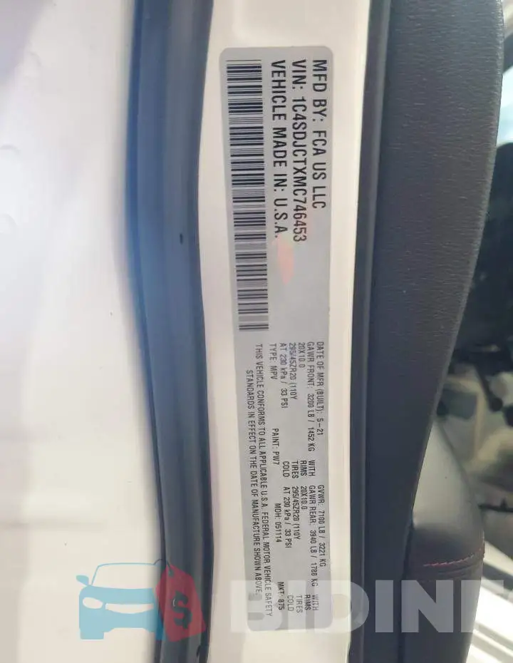 1C4SDJCTXMC746453 Photo# 12